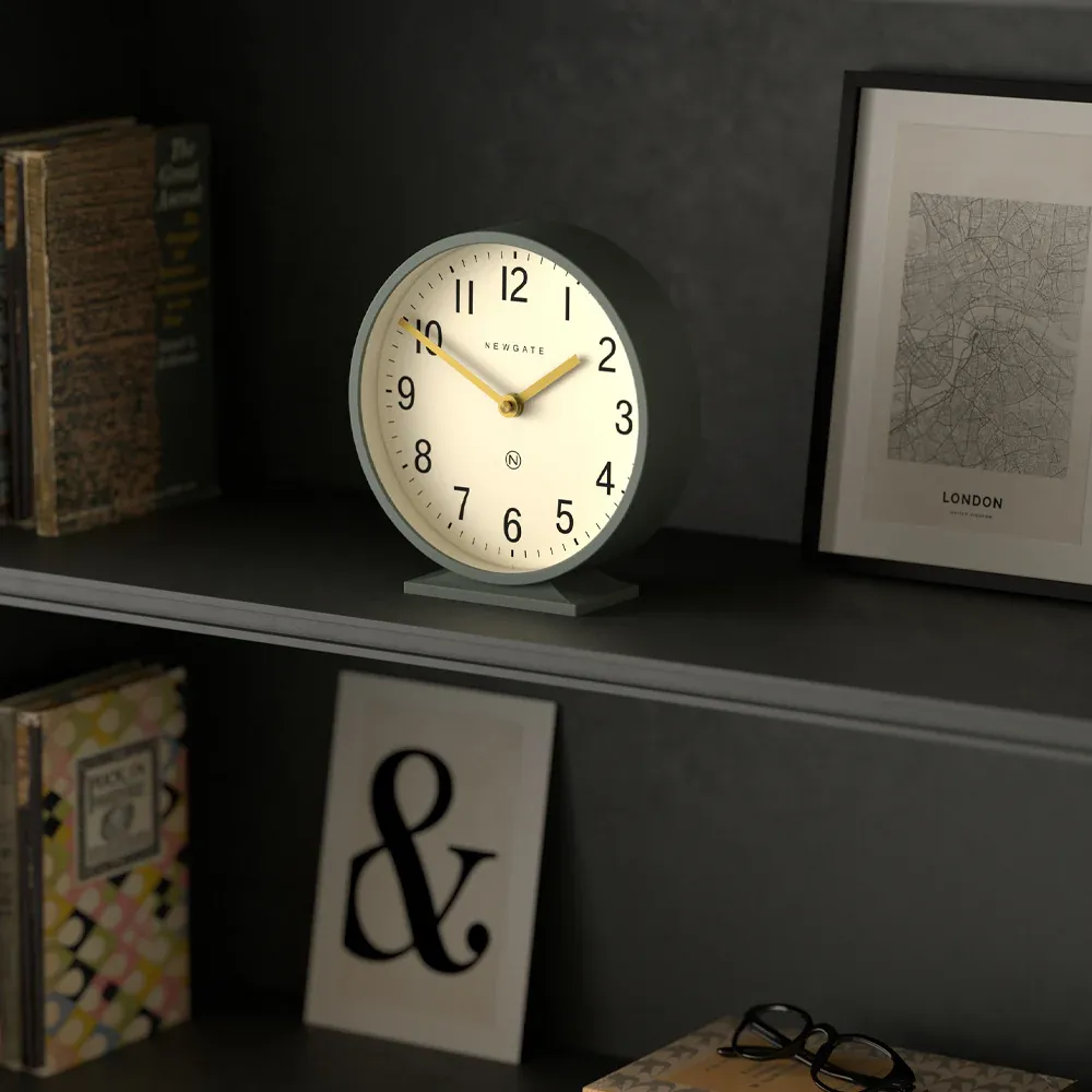 Newgate Q Mantel Clock-Asparagus Green - Image 4