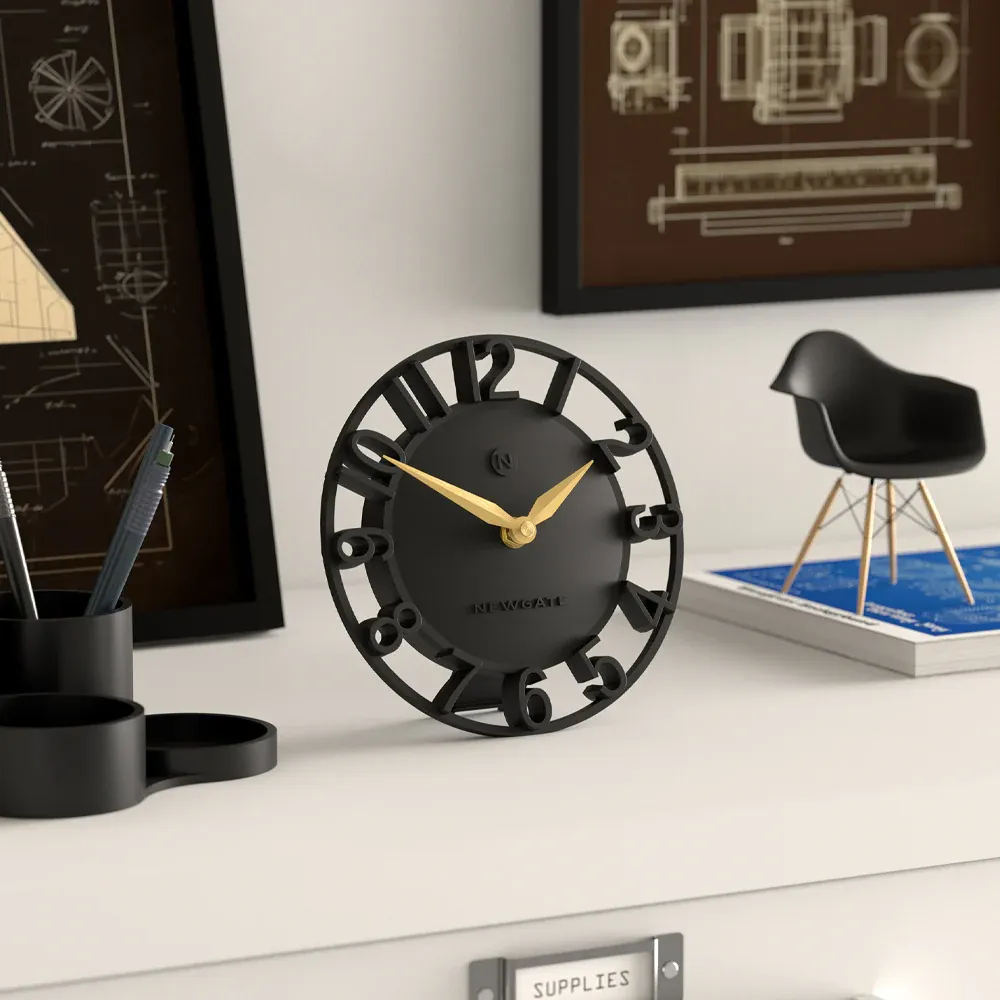 Newgate Timewarp Mantel Clock-Black - Image 4