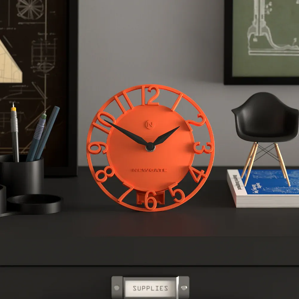 Newgate Timewarp Mantel Clock-Orange - Image 4