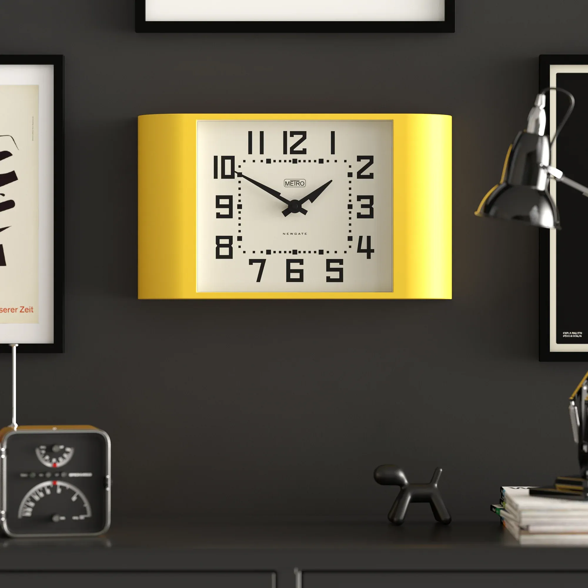Newgate Metro Wall Clock-Yellow - Image 3