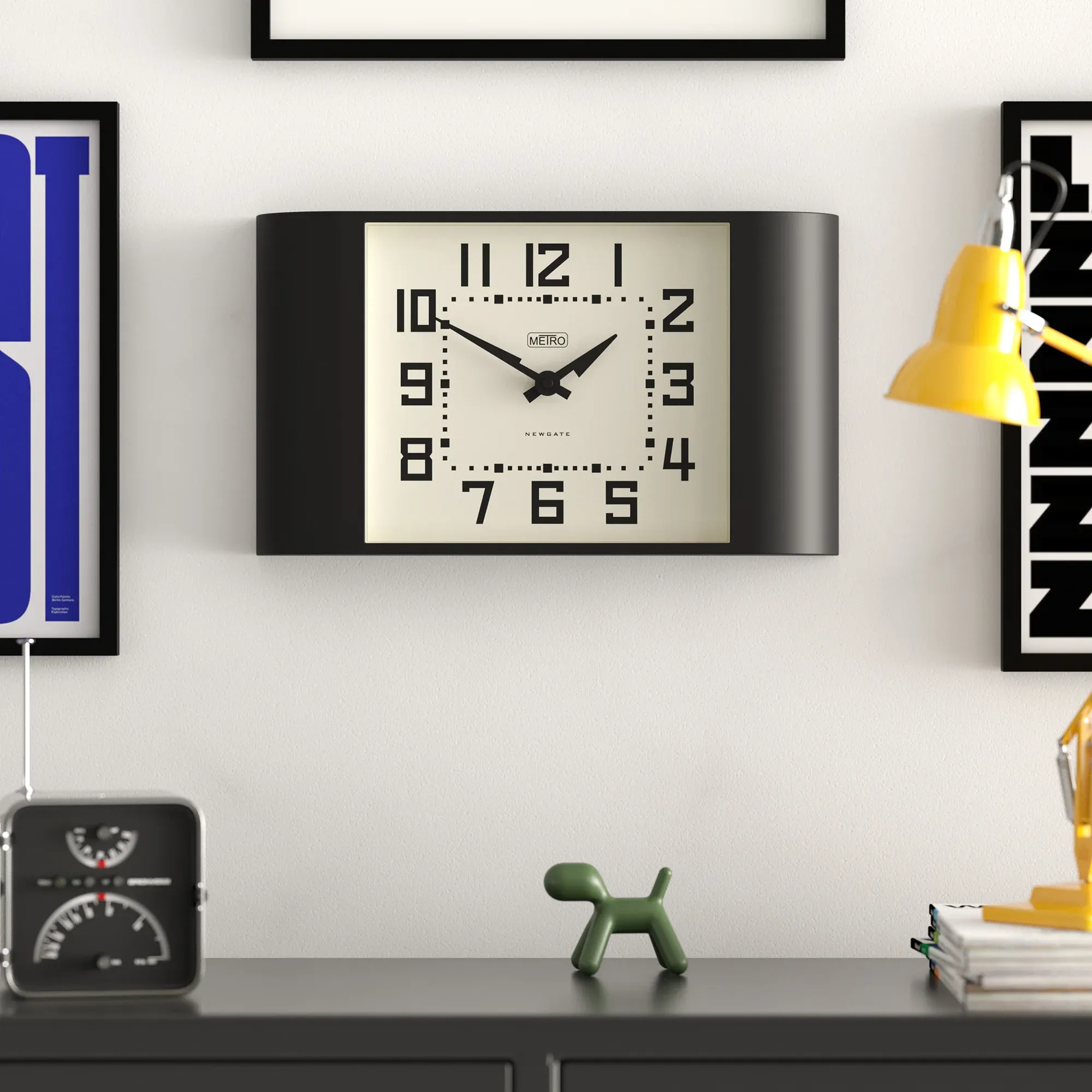 Newgate Metro Wall Clock-Black - Image 3