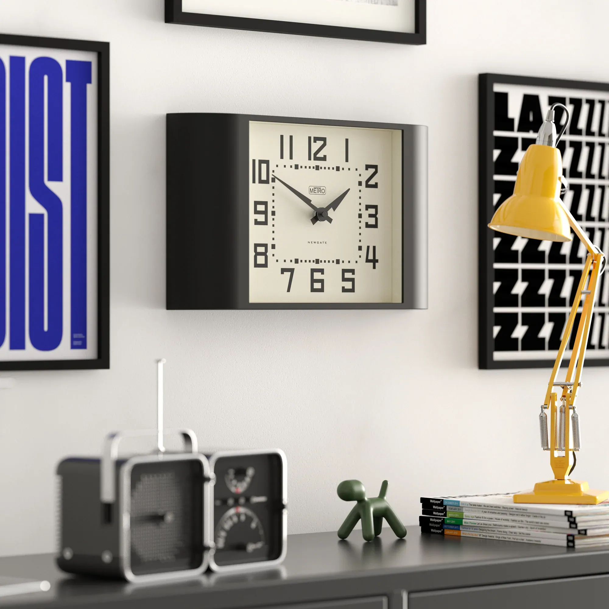 Newgate Metro Wall Clock-Black - Image 5