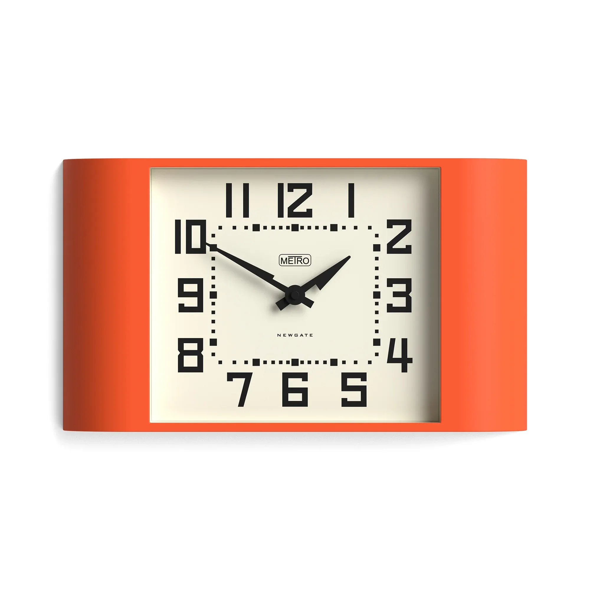 Newgate Metro Wall Clock-Pumpkin Orange - Image 2