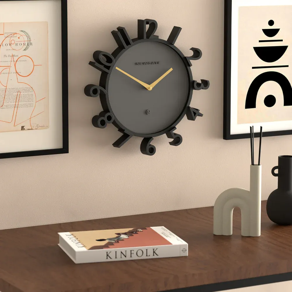 Newgate Monorail Wall Clock-Black - Image 4
