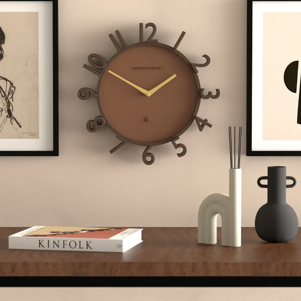 Newgate Monorail Wall Clock-Brown - Image 2