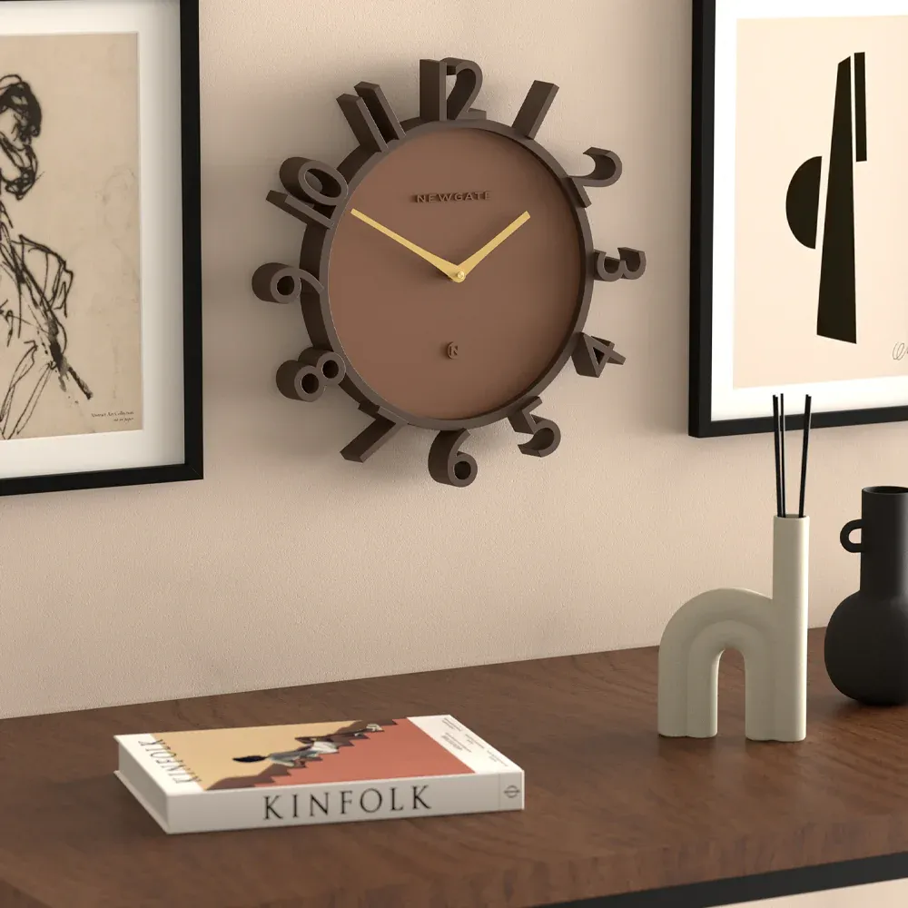 Newgate Monorail Wall Clock-Brown - Image 4
