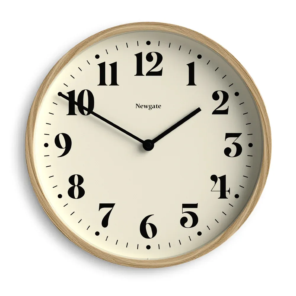 Newgate Number Four Theatre Wall Clock-Faux Wood - Image 1