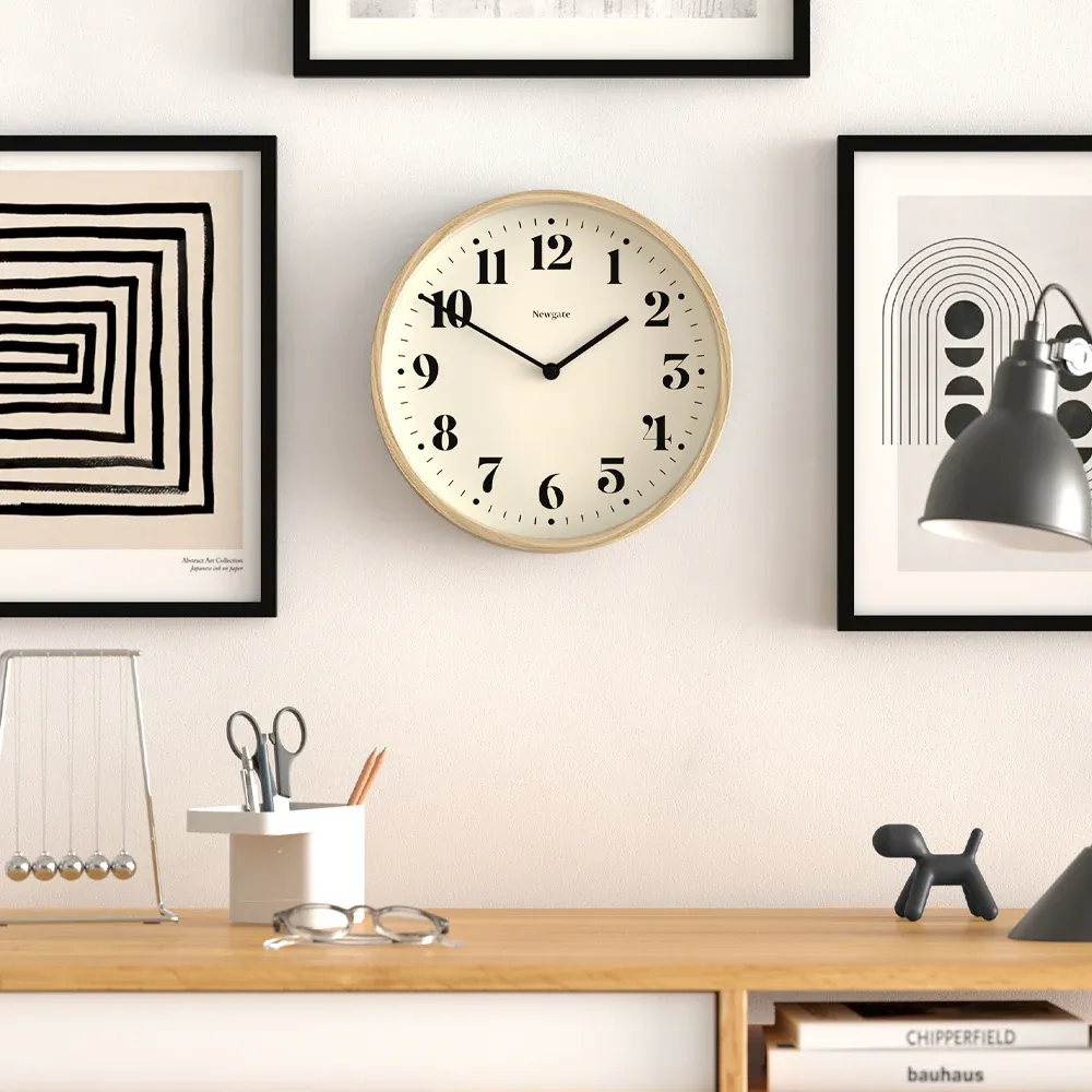 Newgate Number Four Theatre Wall Clock-Faux Wood - Image 2