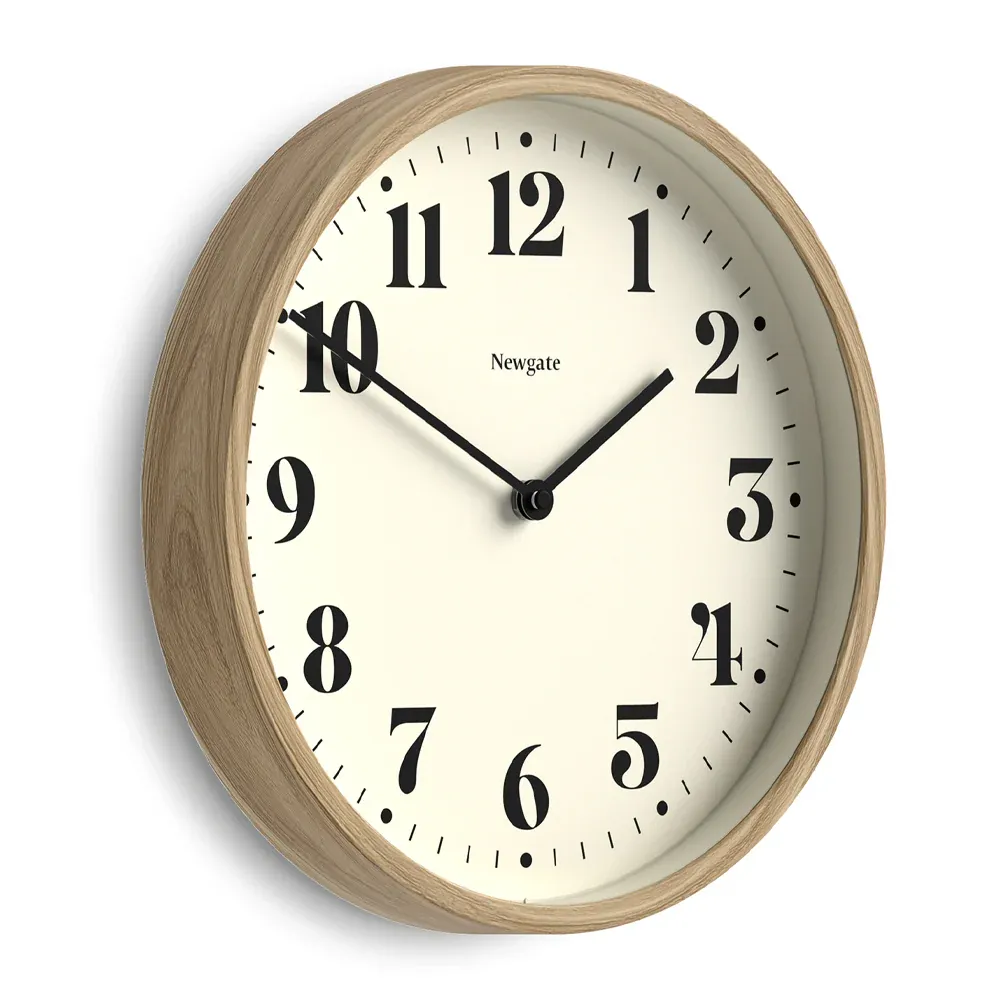 Newgate Number Four Theatre Wall Clock-Faux Wood - Image 3