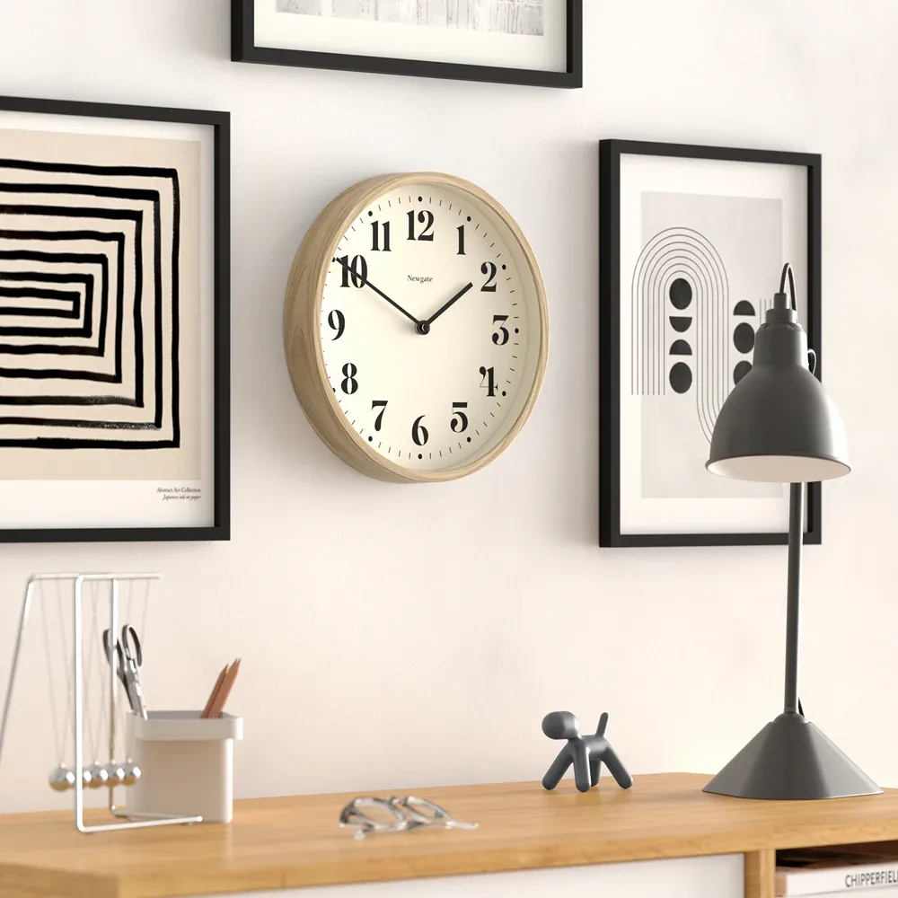 Newgate Number Four Theatre Wall Clock-Faux Wood - Image 4