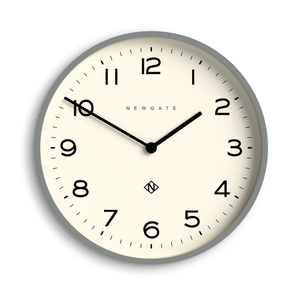 Newgate Number Two Echo Wall Clock-Posh Grey - Image 1