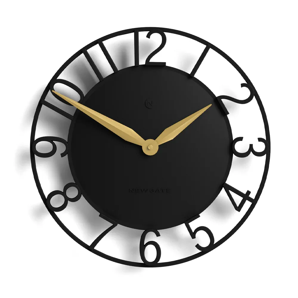 Newgate Time Traveller Wall Clock-Black - Image 1