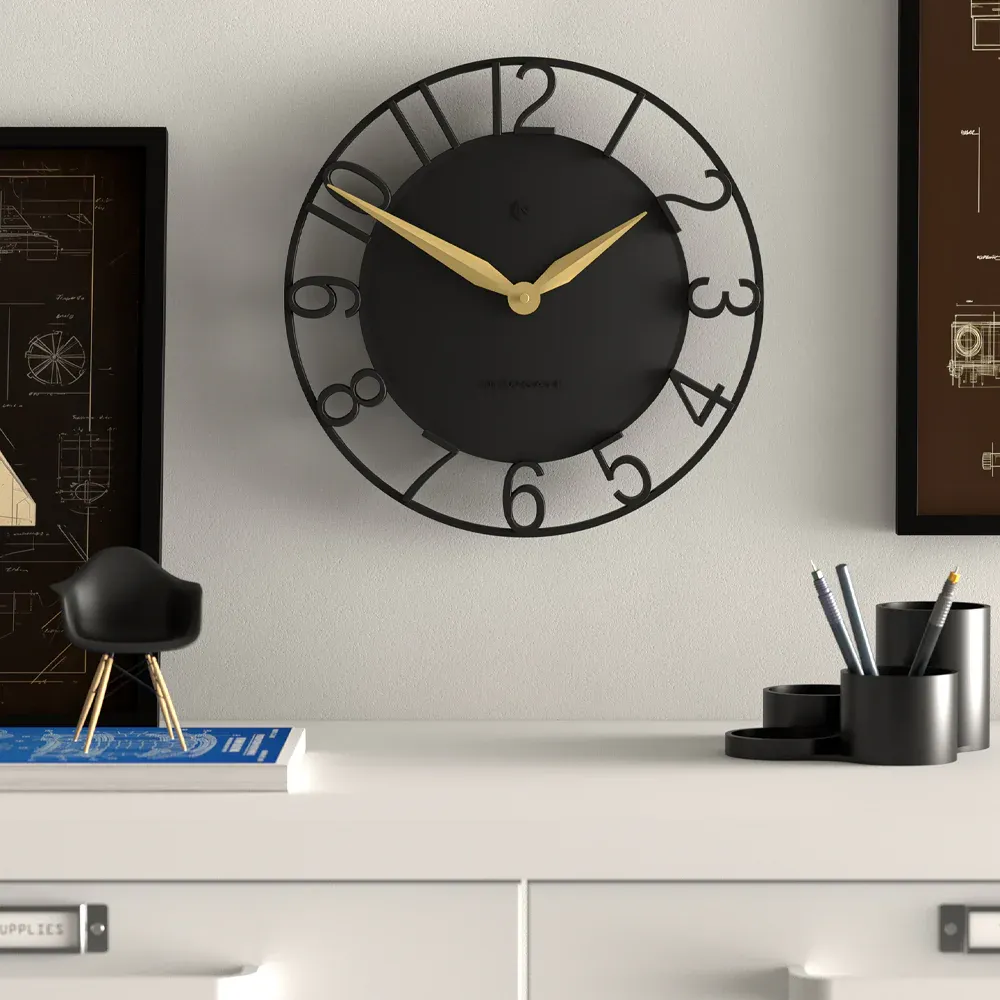 Newgate Time Traveller Wall Clock-Black - Image 2