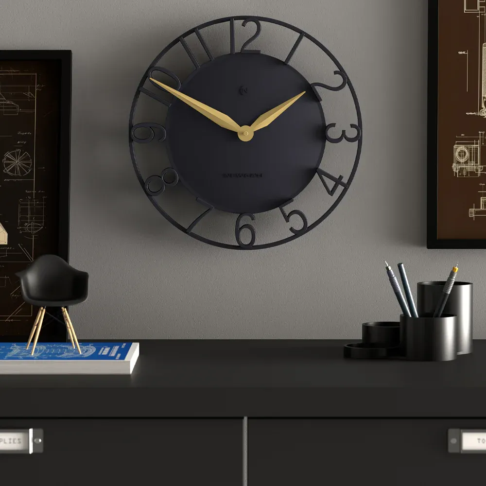 Newgate Time Traveller Wall Clock-Petrol Blue - Image 2