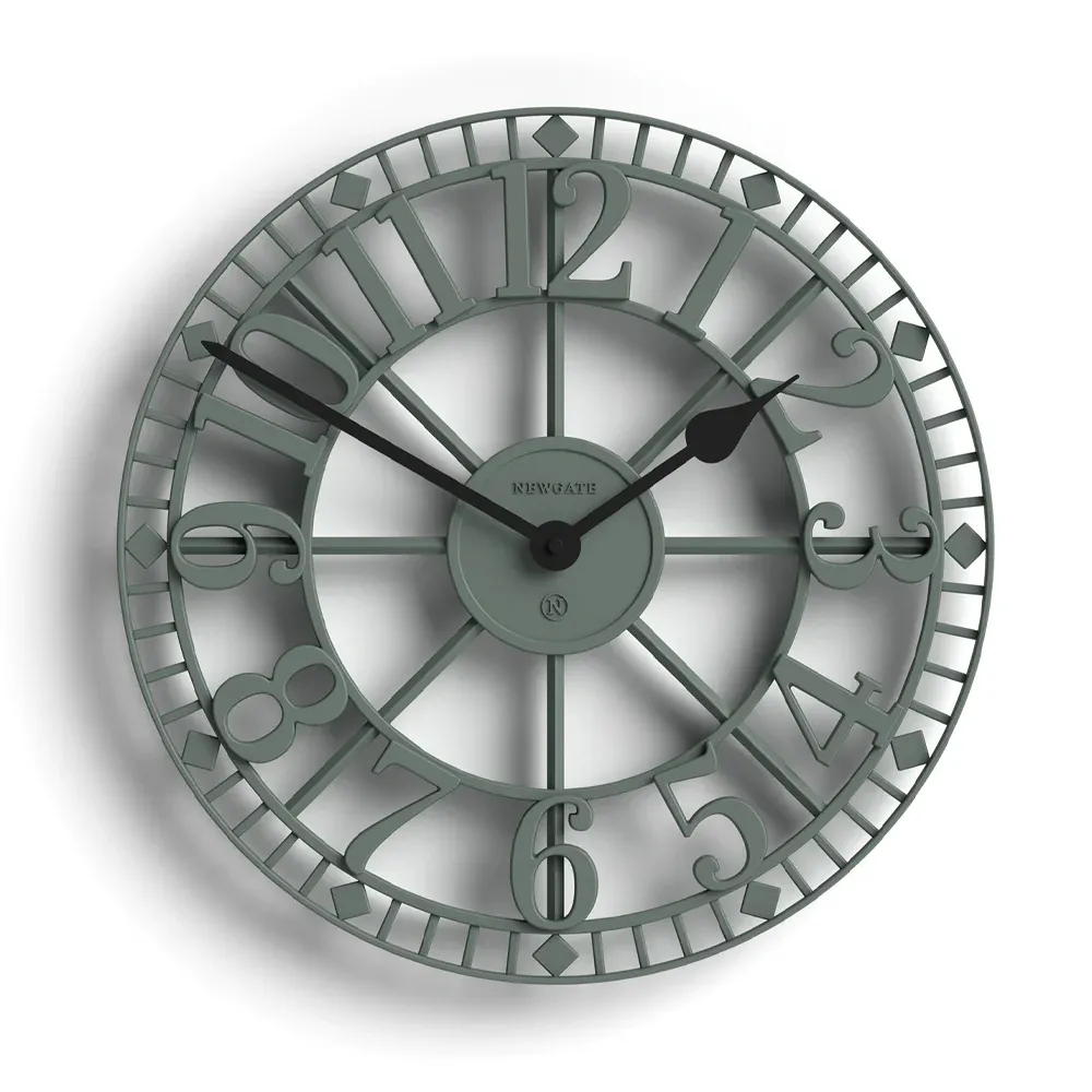 Newgate Warehouse Wall Clock-Asparagus Green - Image 1