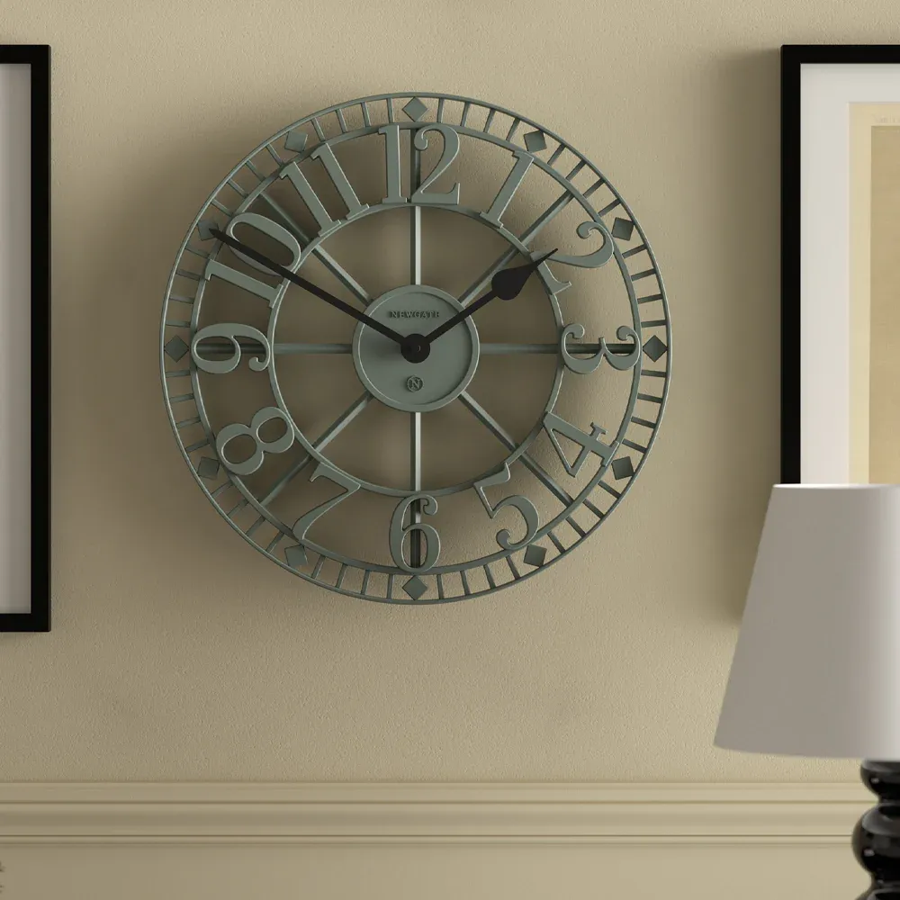 Newgate Warehouse Wall Clock-Asparagus Green - Image 2
