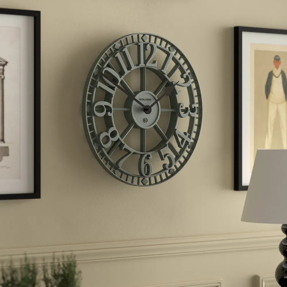 Newgate Warehouse Wall Clock-Asparagus Green - Image 4