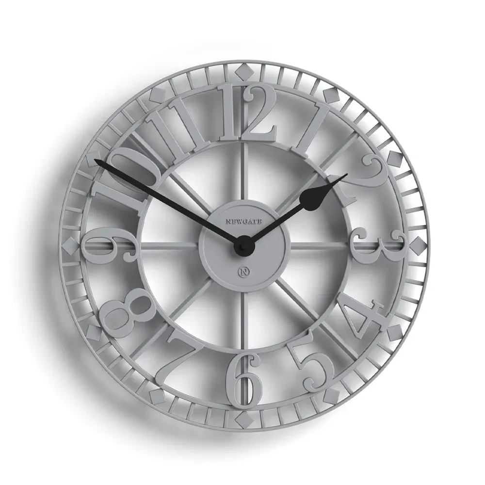 Newgate Warehouse Wall Clock-Clockwork Grey - Image 1