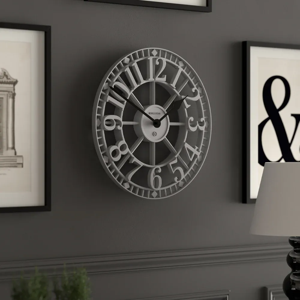 Newgate Warehouse Wall Clock-Clockwork Grey - Image 4