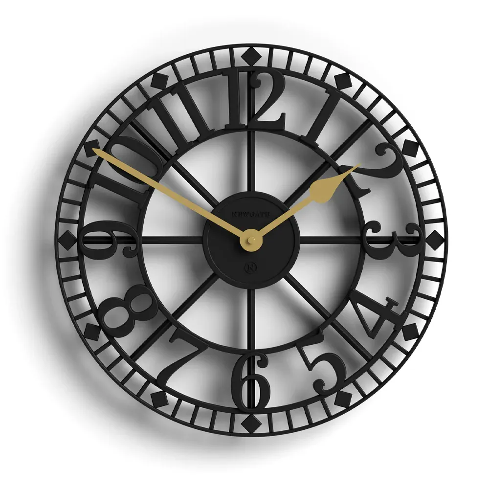 Newgate Warehouse Wall Clock-Black - Image 1
