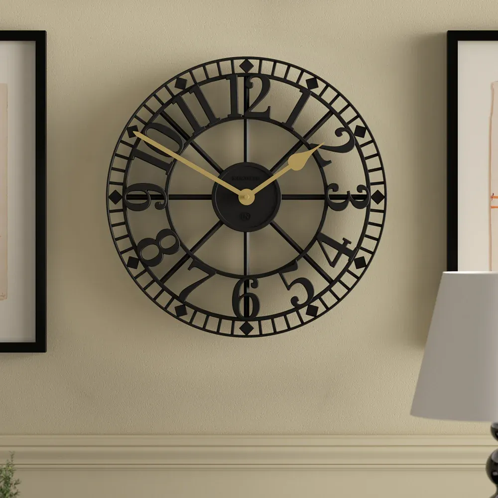Newgate Warehouse Wall Clock-Black - Image 2