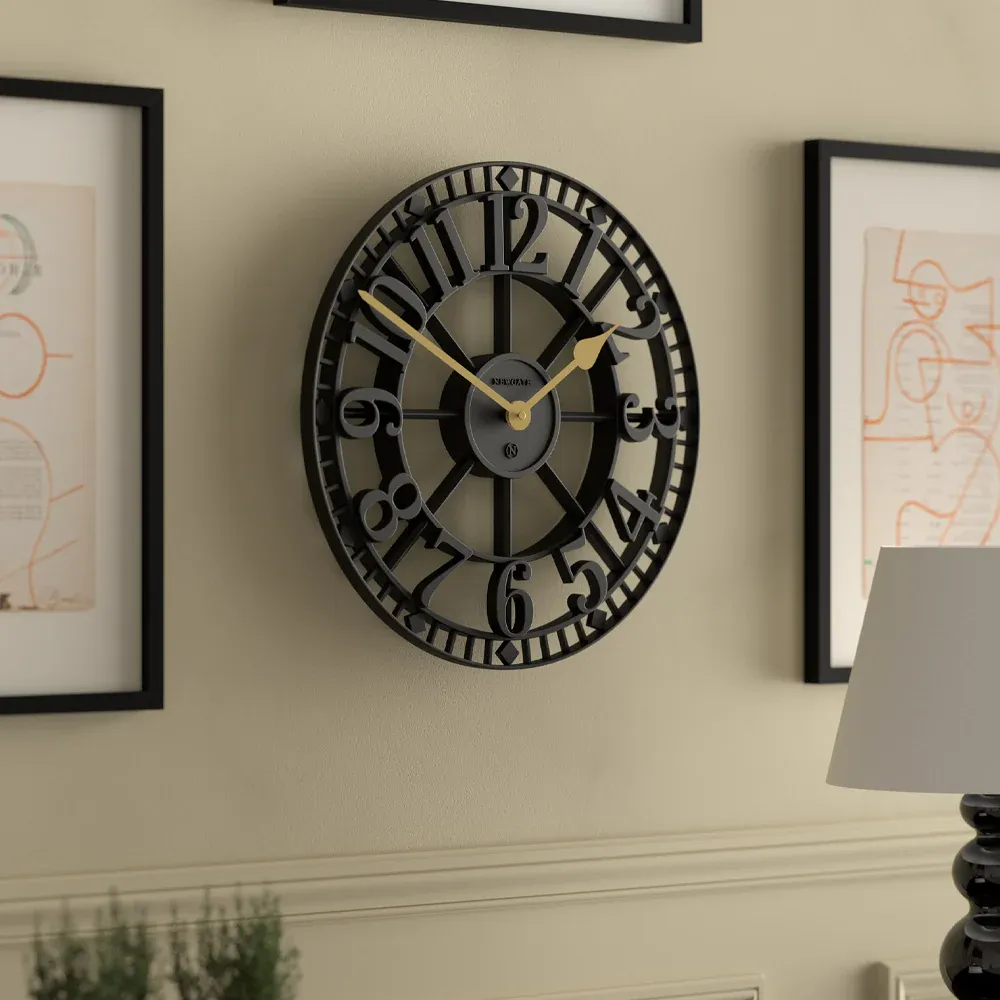 Newgate Warehouse Wall Clock-Black - Image 4