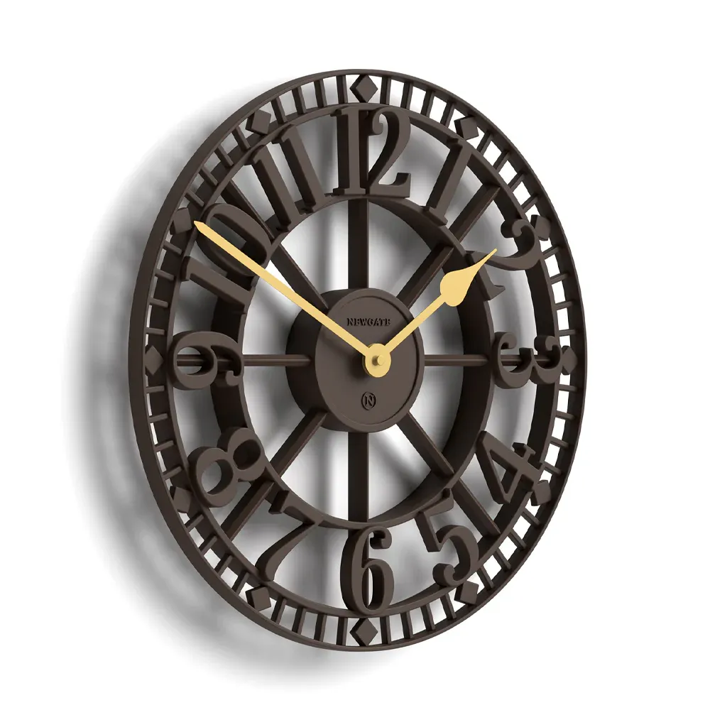 Newgate Warehouse Wall Clock-Mocha Brown - Image 3