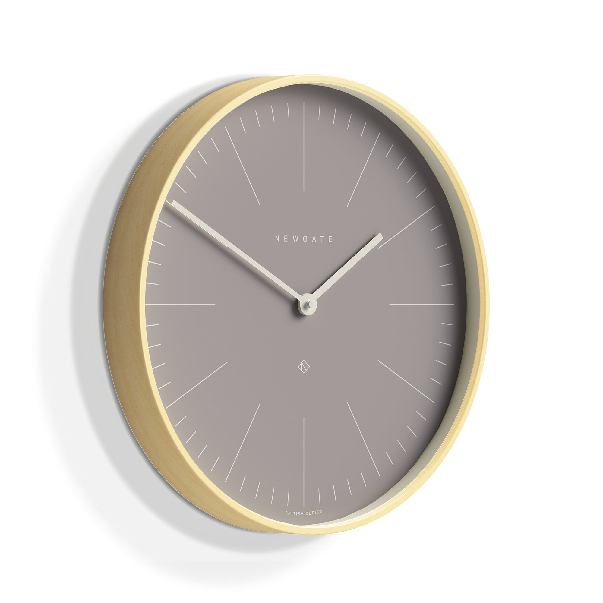 Newgate Mr Clarke Clock Pale Wood Clay Grey Dial - Image 2