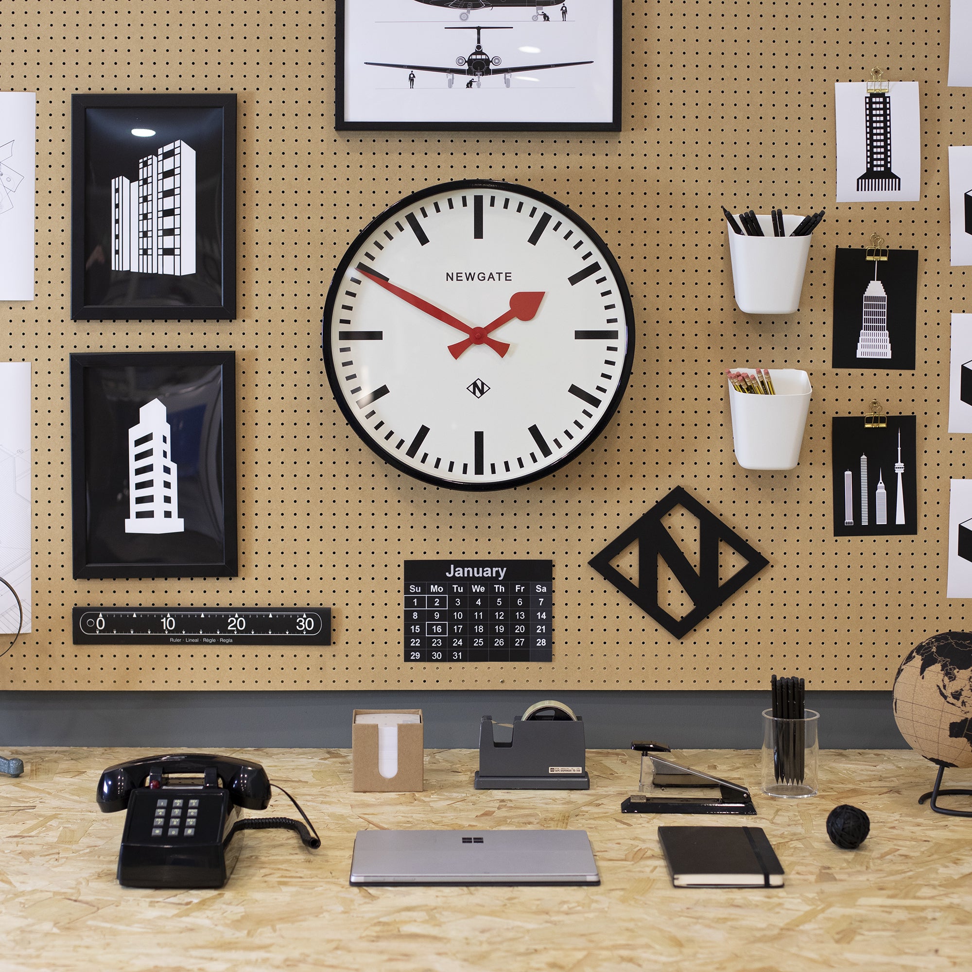 Newgate Putney Clock Black - Image 3