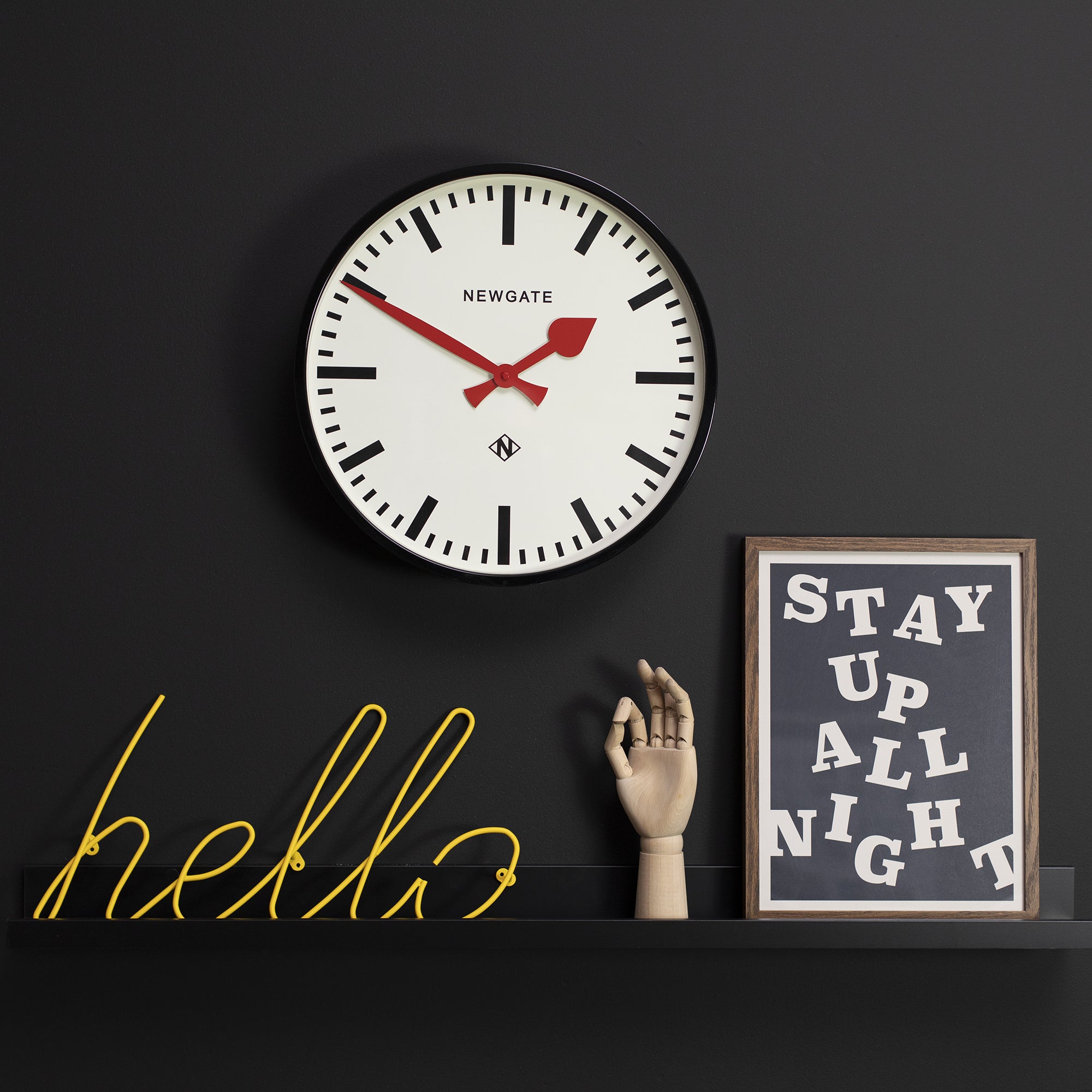 Newgate Putney Clock Black - Image 4
