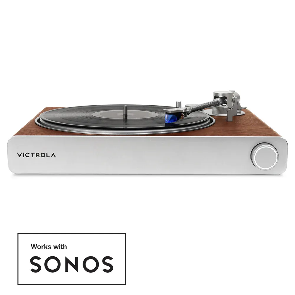 Victrola Stream Sapphire Wi-Fi & Bluetooth Turntable - Walnut - Image 1
