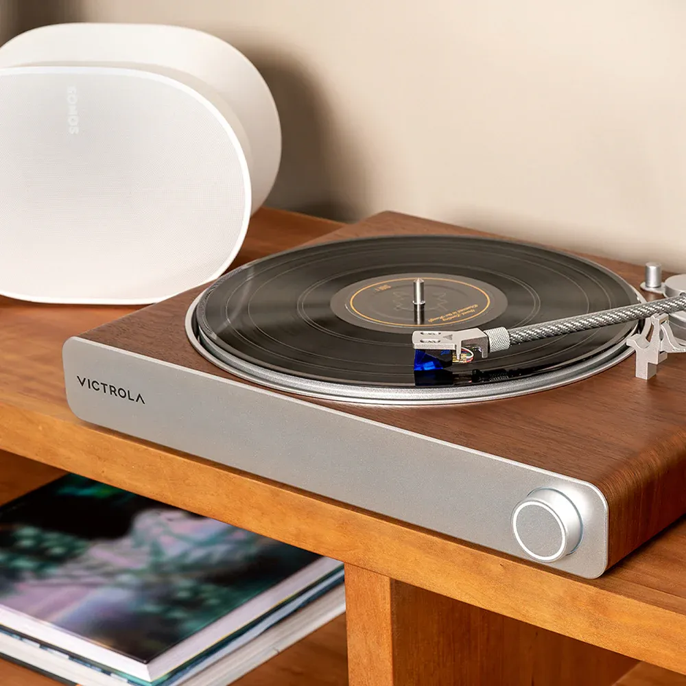 Victrola Stream Sapphire Wi-Fi & Bluetooth Turntable - Walnut - Image 3