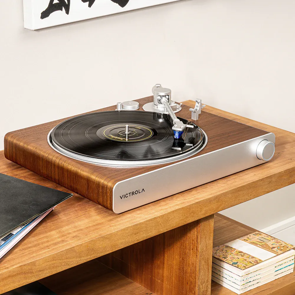 Victrola Stream Sapphire Wi-Fi & Bluetooth Turntable - Walnut - Image 5