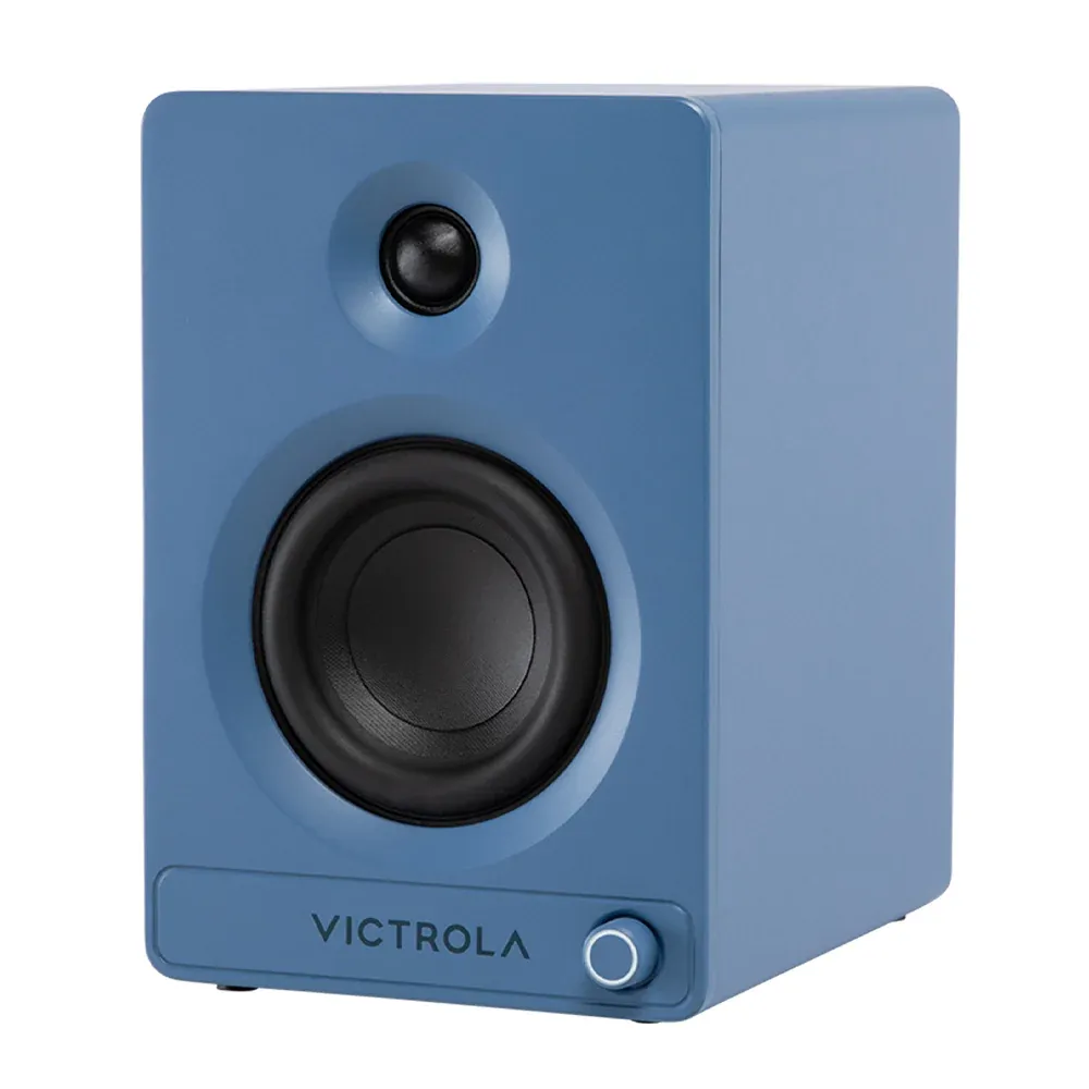 Victrola Automatic Turntable + Victrola Tempo Bookshelf Speakers Bundle - Blue - Image 6