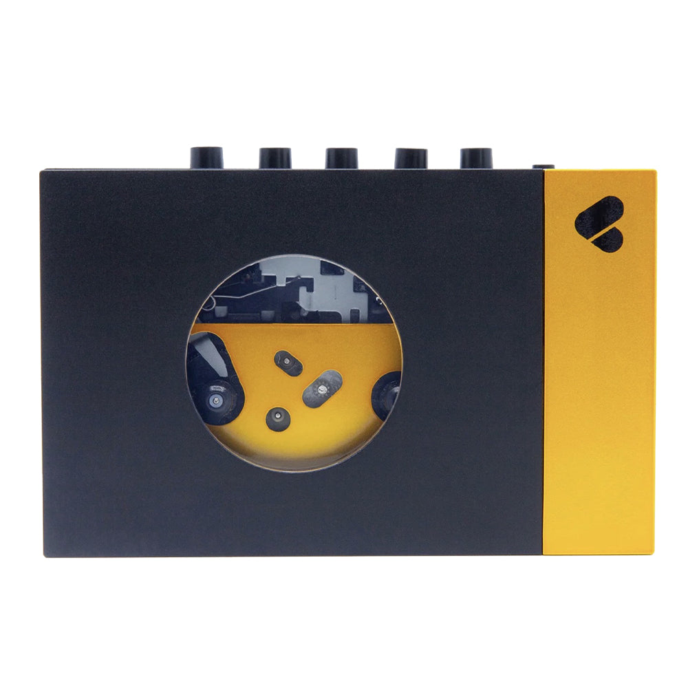 We Are Rewind Portable Cassette Player & Recorder - Amy, Black & Yellow - Image 1