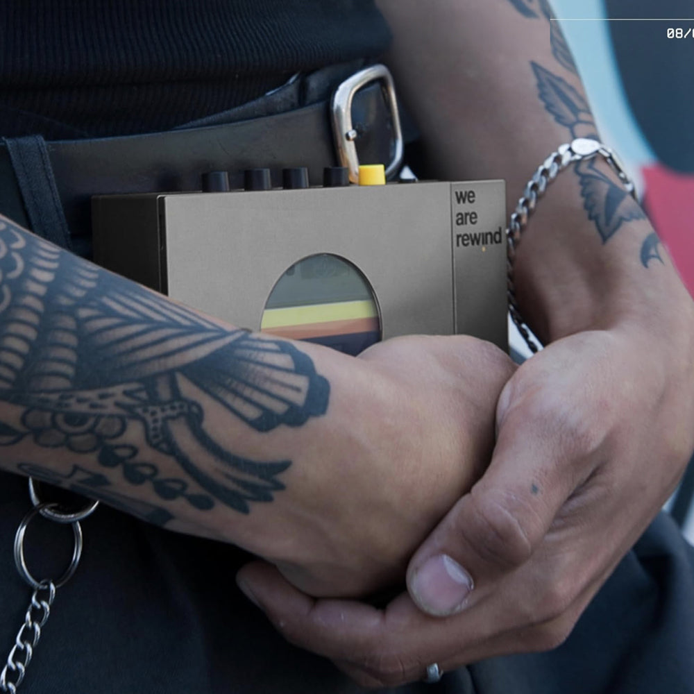 We Are Rewind Portable Cassette Player & Recorder - Keith, Grey - Image 4
