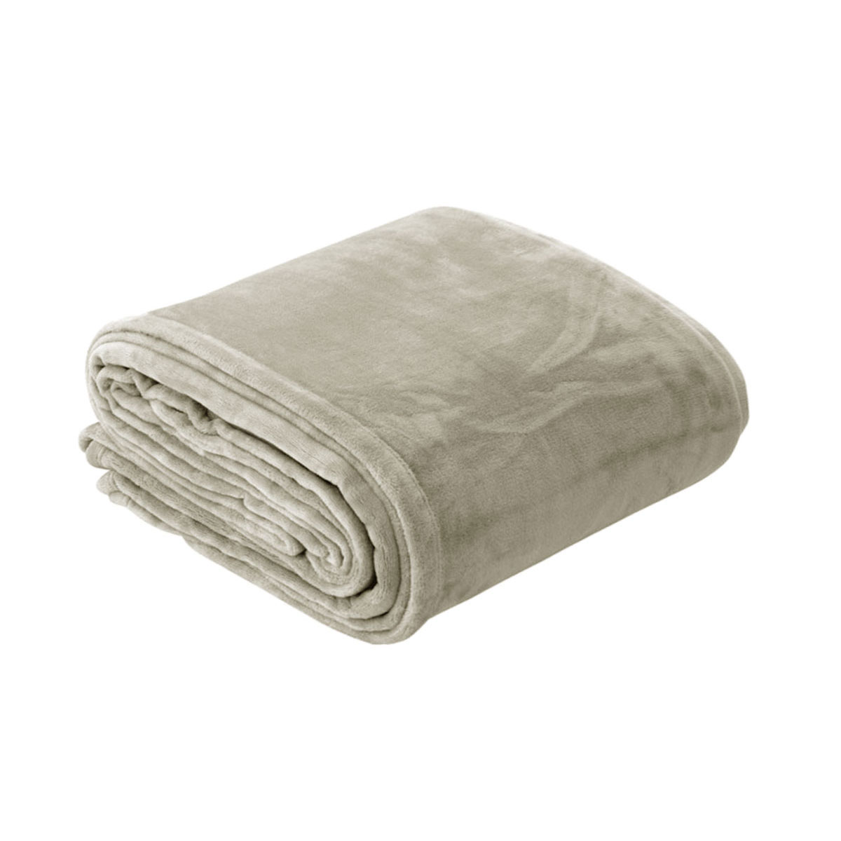 In 2 Linen 350GSM Plush Ultra Soft Velvet Touch Blanket Taupe King/Super King - Image 1