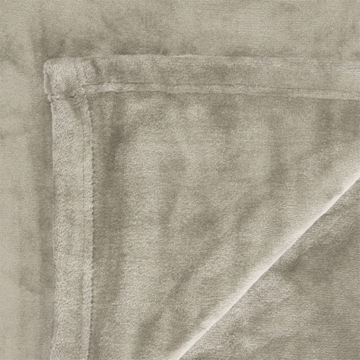 In 2 Linen 350GSM Plush Ultra Soft Velvet Touch Blanket Taupe King/Super King - Image 3