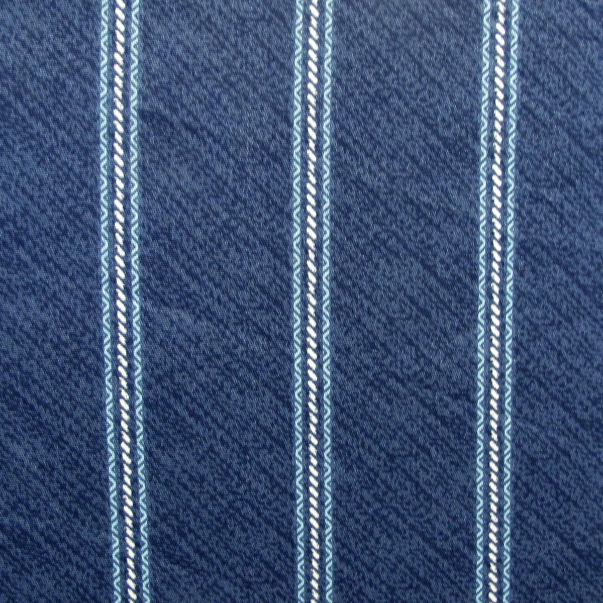300TC Brian Navy Striped Reversible Cotton Quilt Cover Set Queen - Image 3