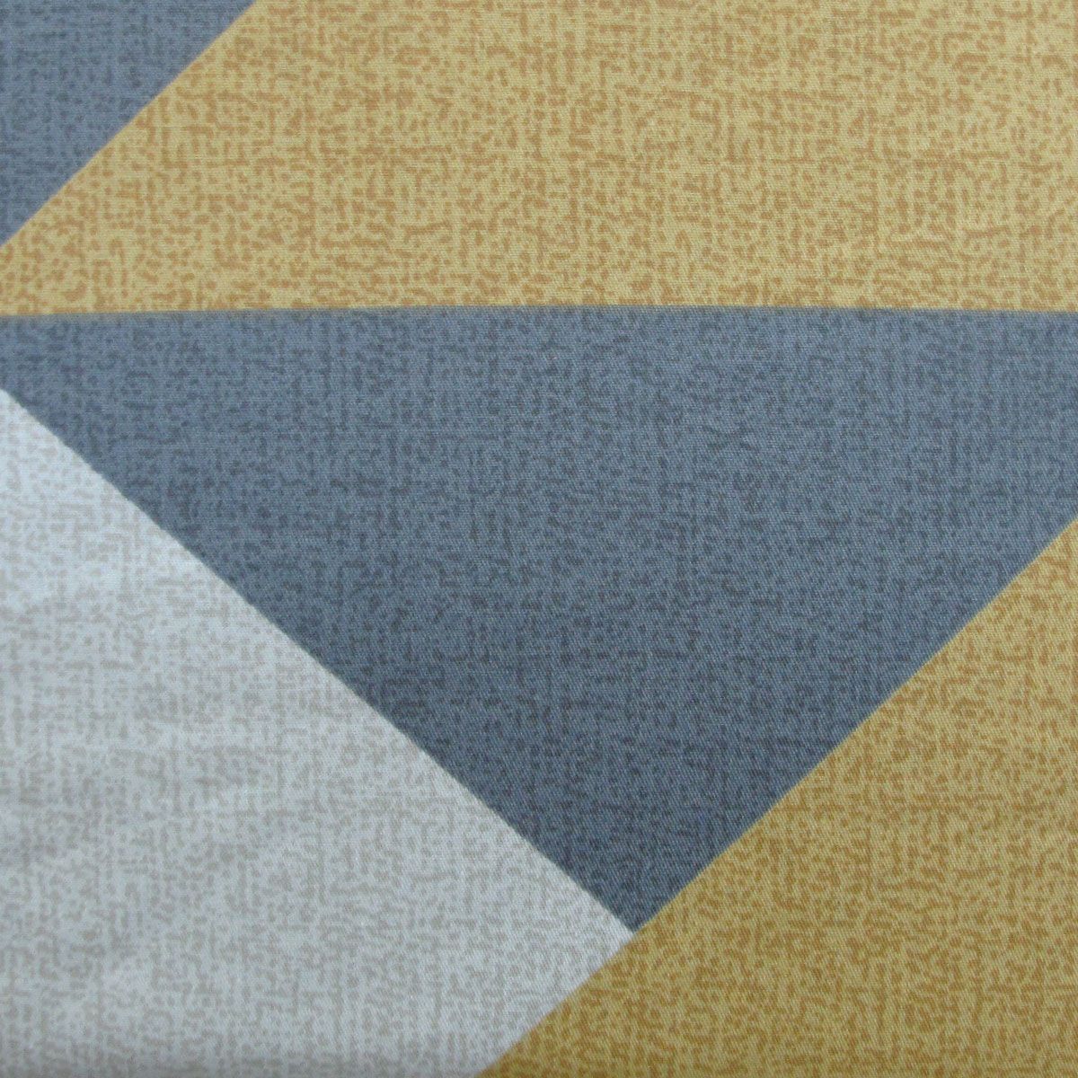 300TC Geo Mustard Reversible Cotton Geometric Quilt Cover Set Queen - Image 3
