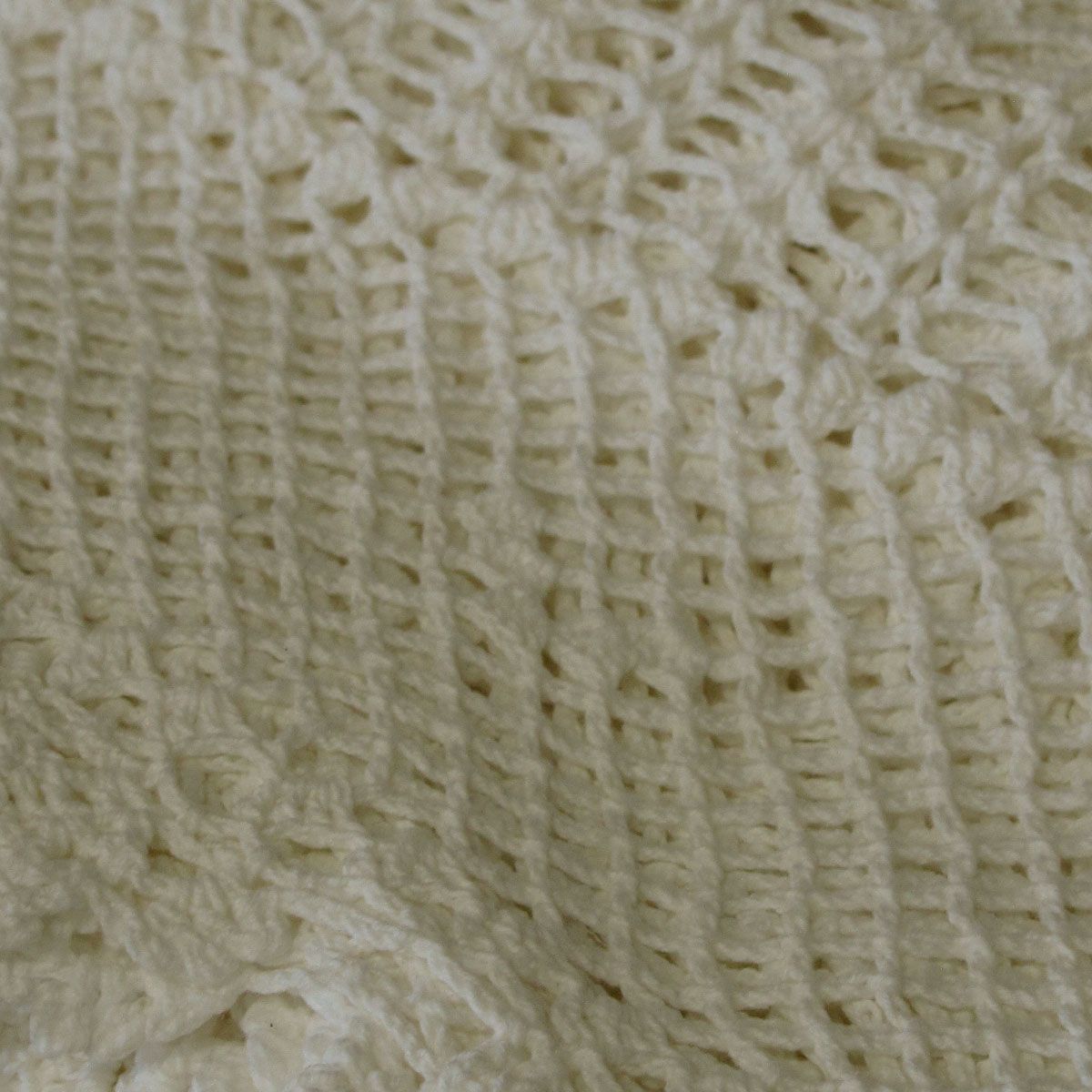 Linen Knitted Crochet Cotton Tablecloth Square 137 x 137cm Scalloped Edge 4-Seater - Image 4