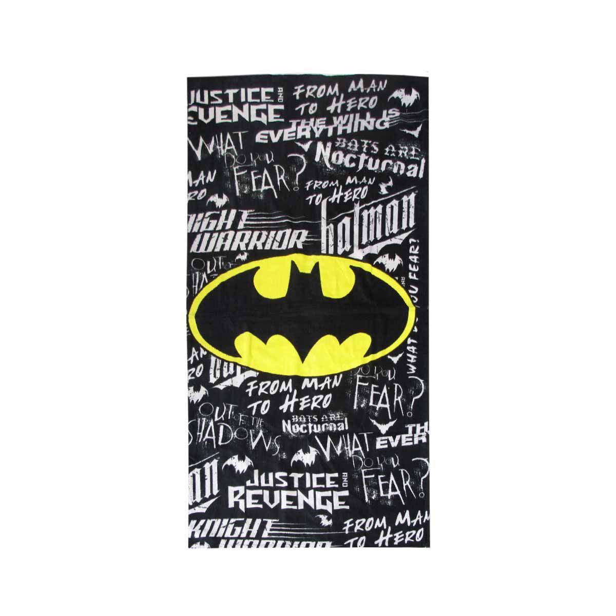 Teen Cool Theme Cotton Beach Towel 70 x 140 cm Batman From Man to Hero - Image 1
