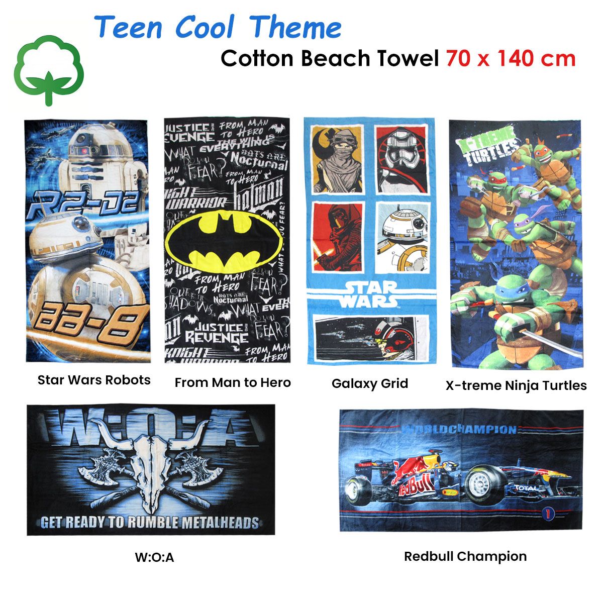 Teen Cool Theme Cotton Beach Towel 70 x 140 cm Batman From Man to Hero - Image 3