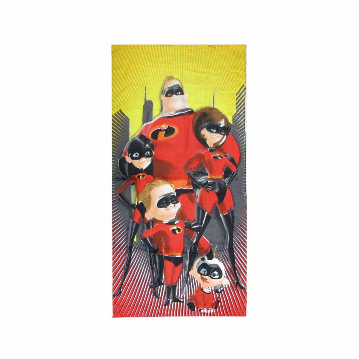 Kids Fun Theme Cotton Beach Towel 70 x 140 cm The Incredibles - Image 1