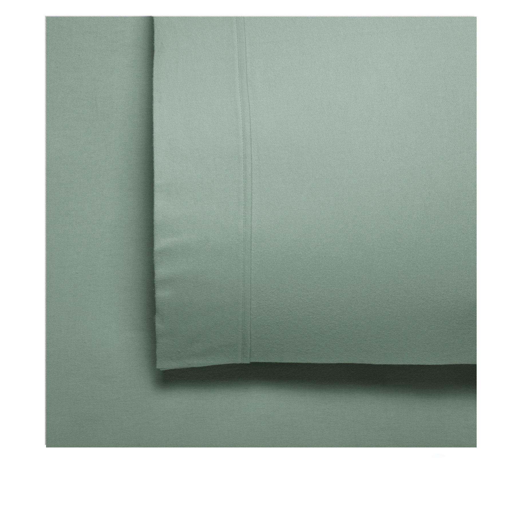 Bianca Fletcher Flannelette Cotton Sheet Set Sage Super King - Image 1
