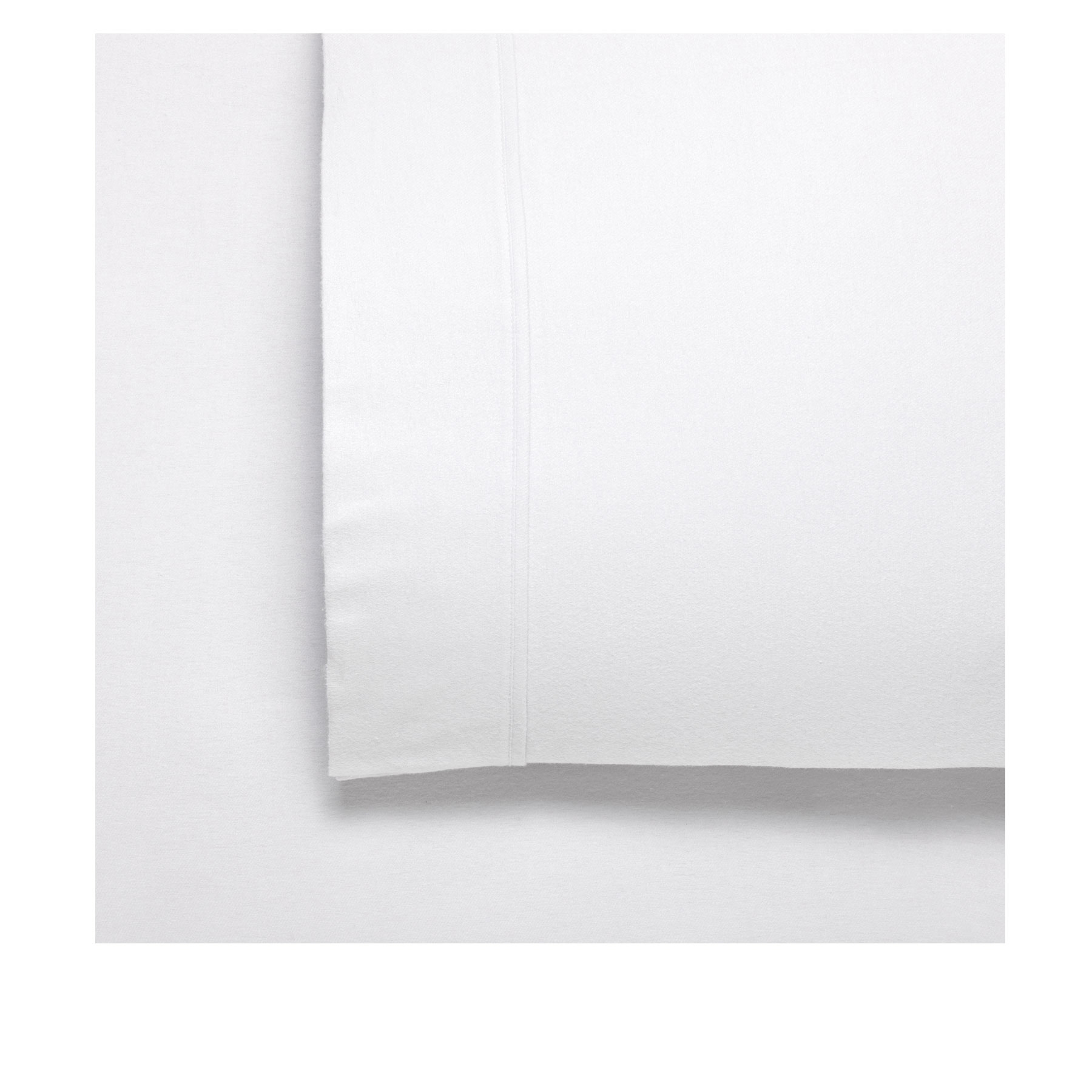 Bianca Fletcher Flannelette Cotton Sheet Set White Super King - Image 1