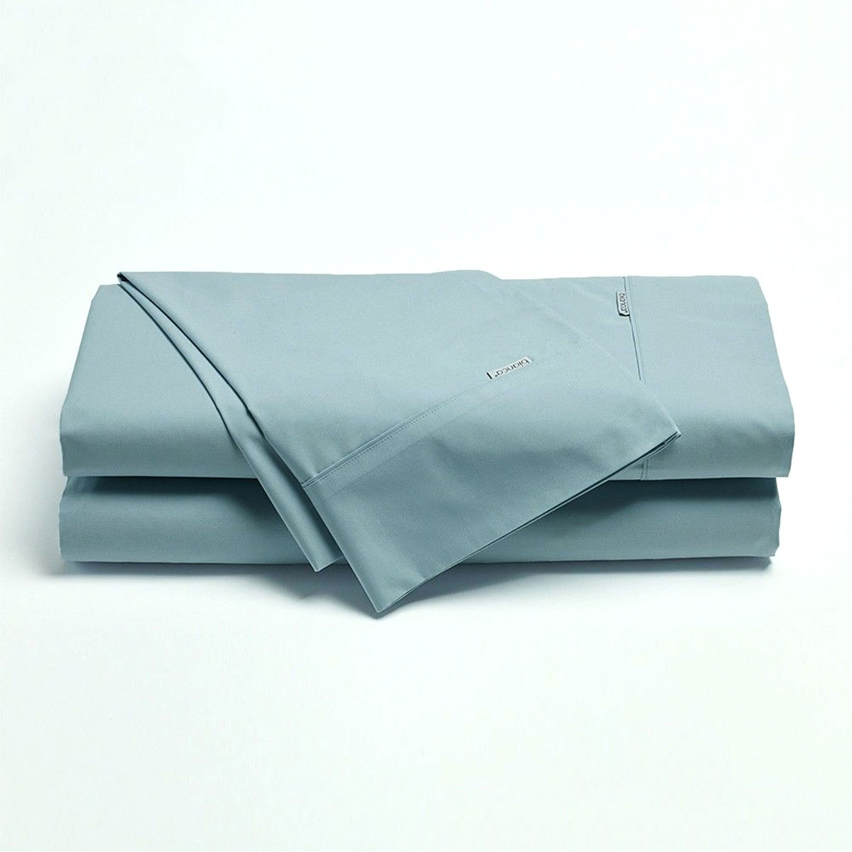 Bianca Heston Cotton Percale Sheet Set Steel Blue King Single - Image 1