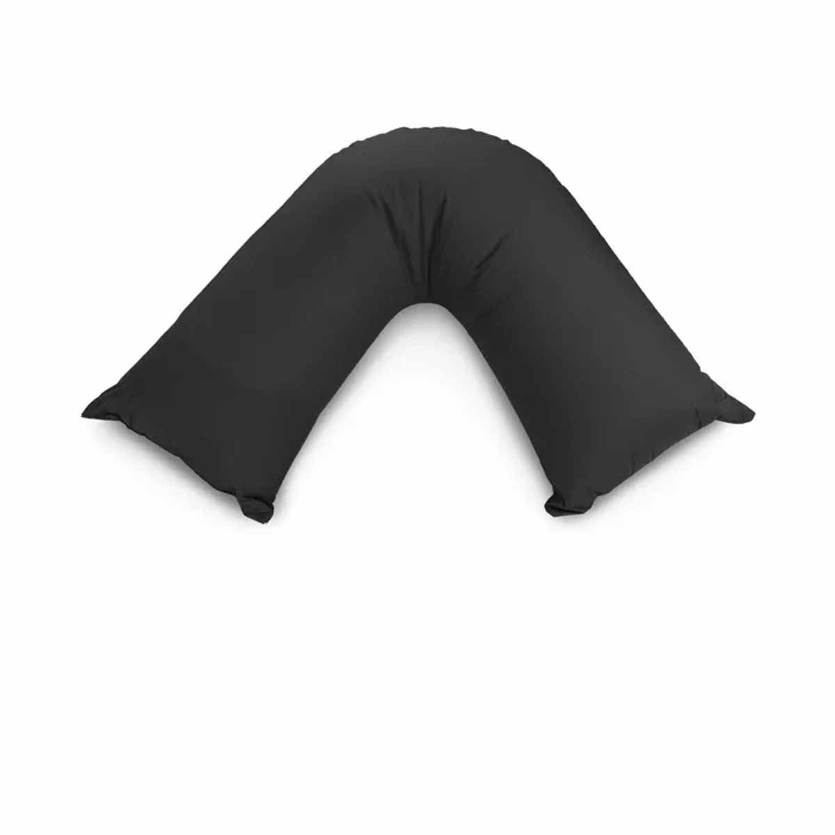 Easyrest Aus Made Medium Support Filled V Shape Pillow 64 x 39 cm Charcoal - Image 1