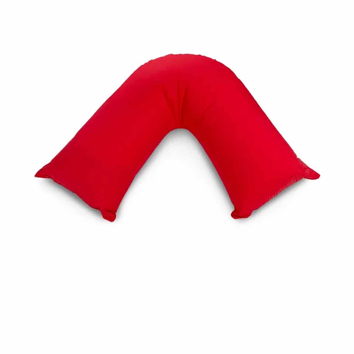 Easyrest Aus Made Medium Support Filled V Shape Pillow 64 x 39 cm Flame - Image 1