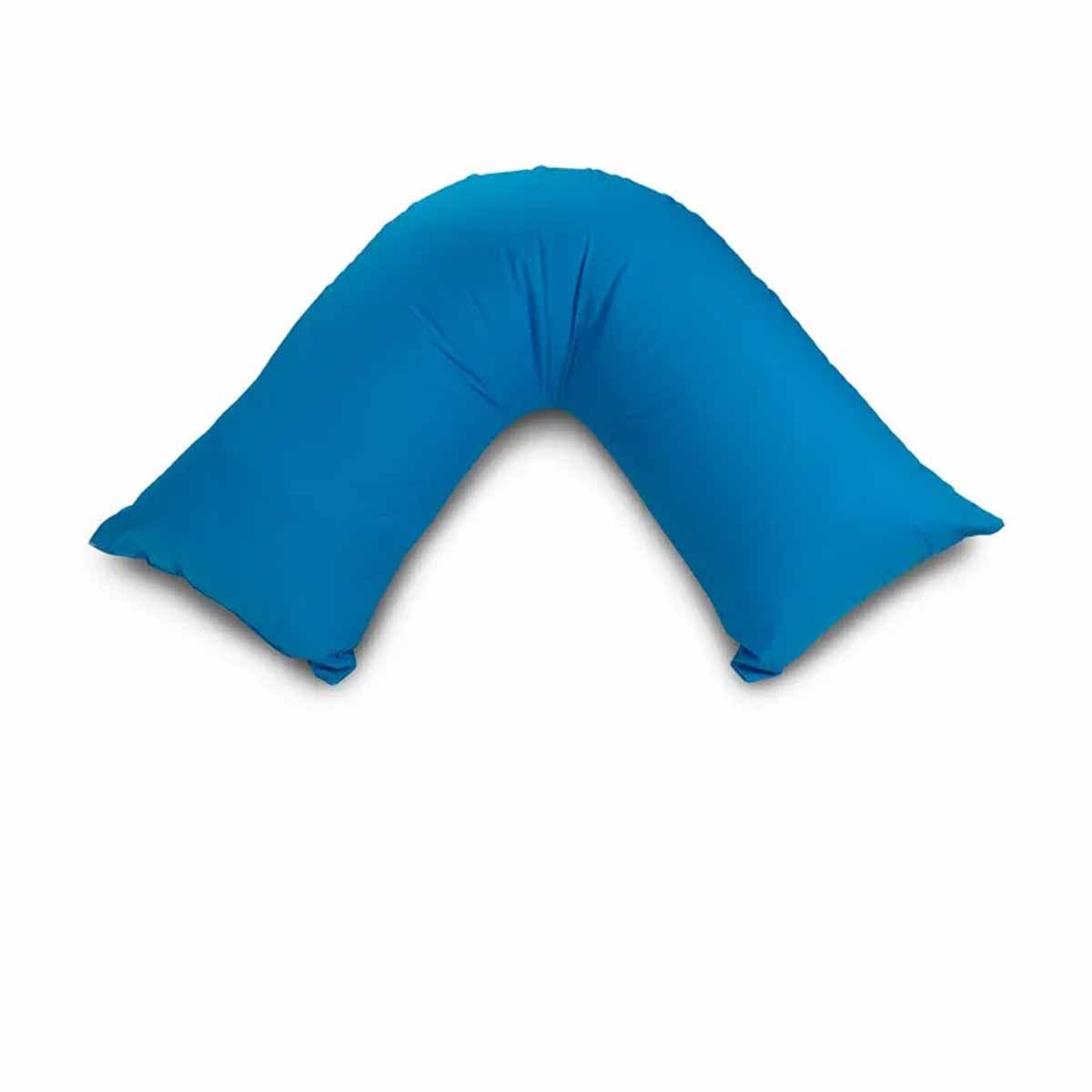 Easyrest Aus Made Medium Support Filled V Shape Pillow 64 x 39 cm Ocean - Image 1